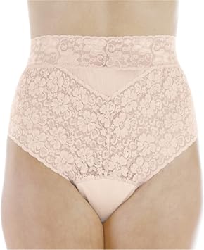 Wearever 1-Pack Womens Beige Lovely Lace Regular Absorbency Incontinence Panties 150 ml 3X Fits Hip 49-51"