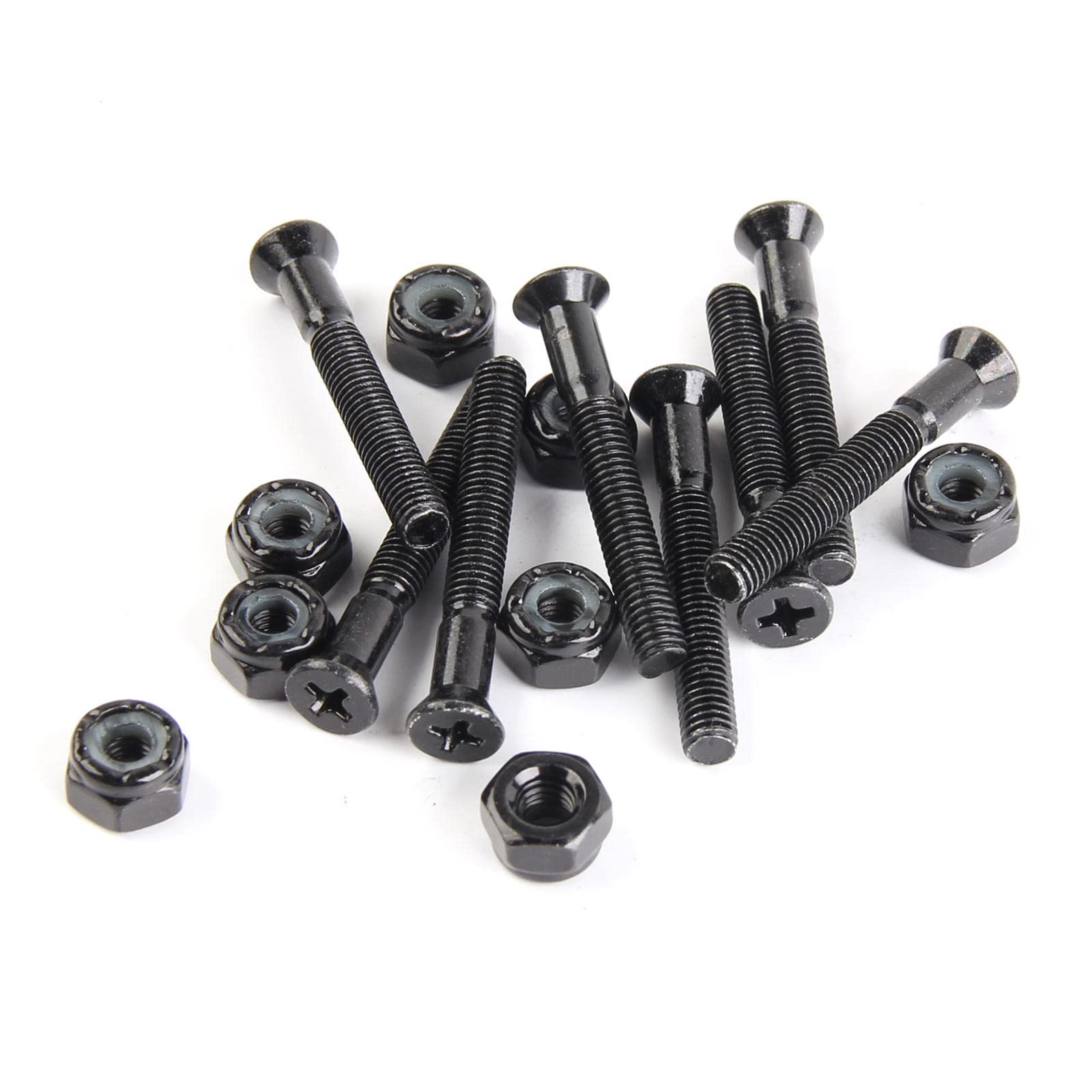 Yiju 8X Skateboard Truck Screws 1.5/1.75/2/2.5'' Longboard Mounting Bolt Install Hardware and 2pcs Pad Accessories, 2.5 inch