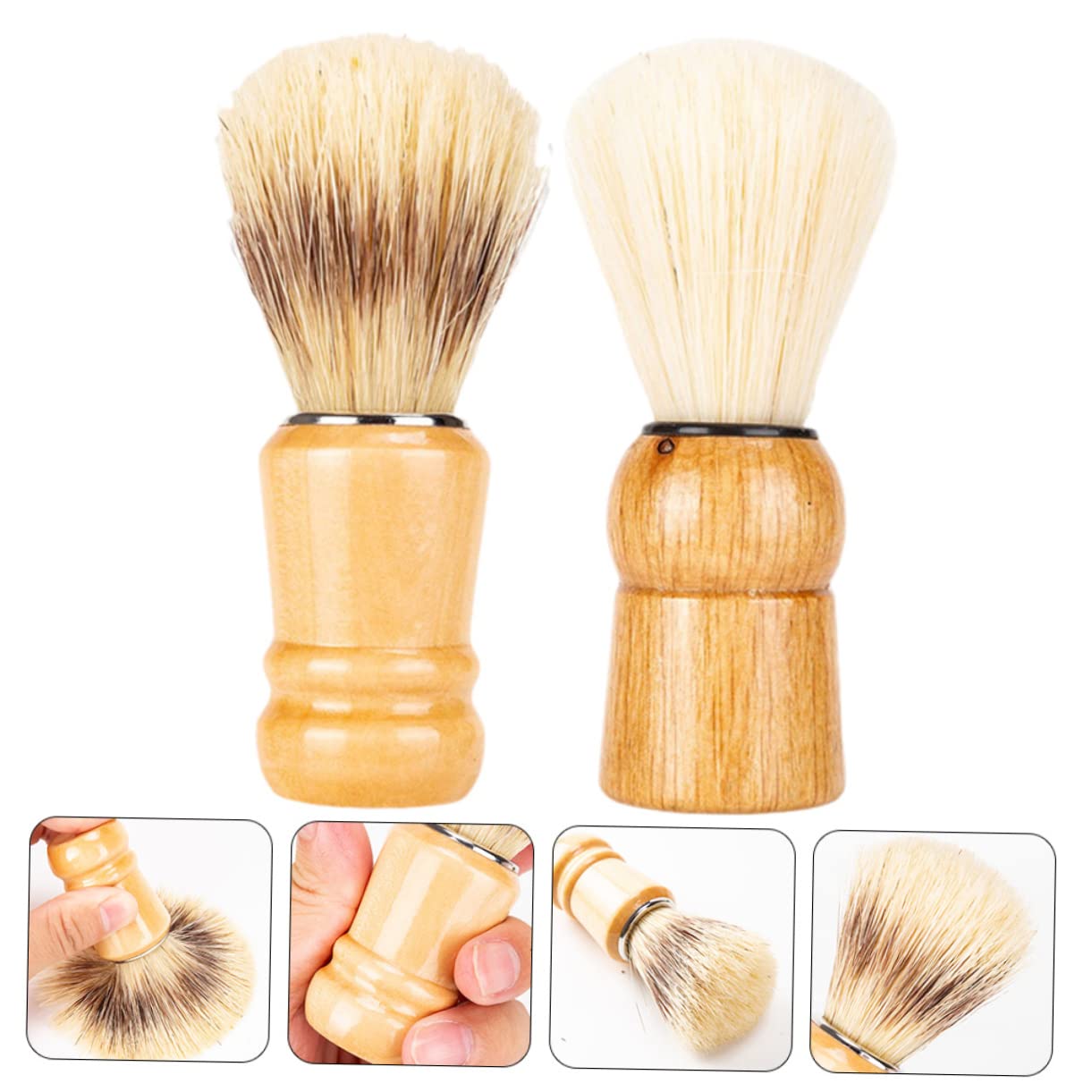 minkissy 8 Pz Spazzola Per Barba Spazzola Da Barba Per Uomo Pennello Da Da Pennello Da in Tasso Rasatura Da Spolverino Di Legno Viaggiare Cosmetico