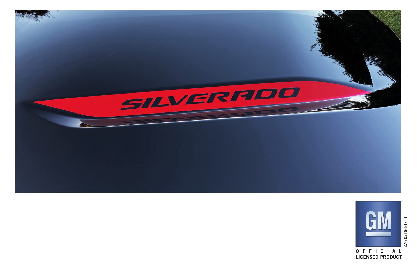 Red Rst Rocker Graphic Dry Carbon Fiber Auto Part Chevy Silverado Red RST Hood Decals 2019 ...