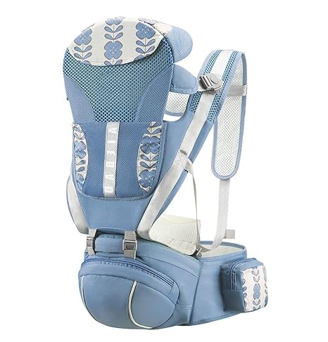 Naivete Baby Carrier, Adjustable Baby Hip Seat, Carrier for Toddler Kids, Carrier for 3-36 Months Kids, Multi Storage Pockets, Comfortable Cotton Straps, Safety Buckle & Belt, (1PC, Multi Colour)