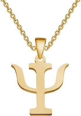 HOLLP Psi Symbol Necklace Bracelet Psychology Psychiatry Psi Symbol Pendant Necklace Bracelet Greek Alphabet Necklace Medical Sign Jewelry