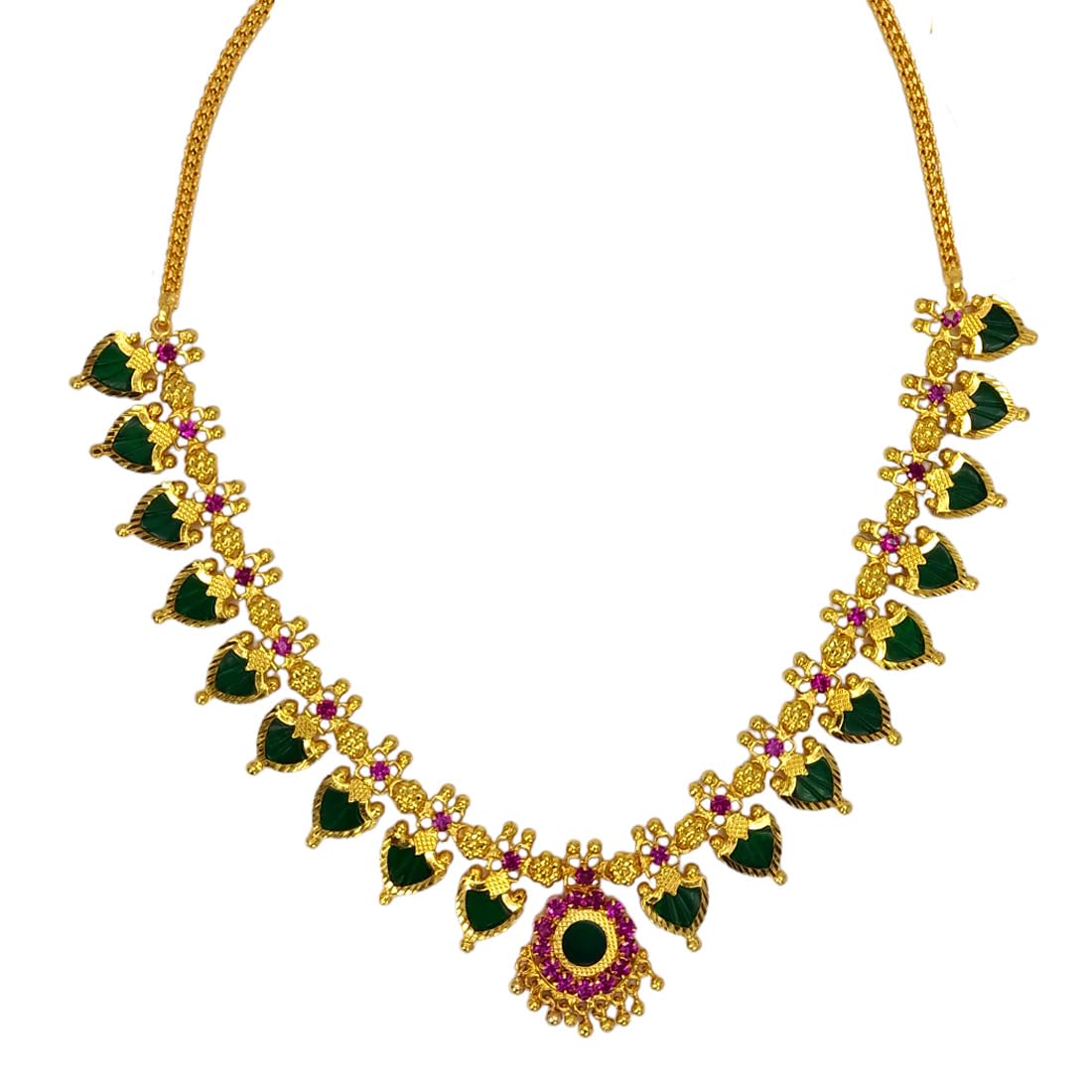 See full amazon price history chart for Kollam Supreme Traditional Gold & Green Brass Palakka Necklace for Women Kollam Supreme Traditional Gold & Green Brass Palakka Necklace for Women (B076N1TT8P) Amazon Price History, Amazon Price Tracker
