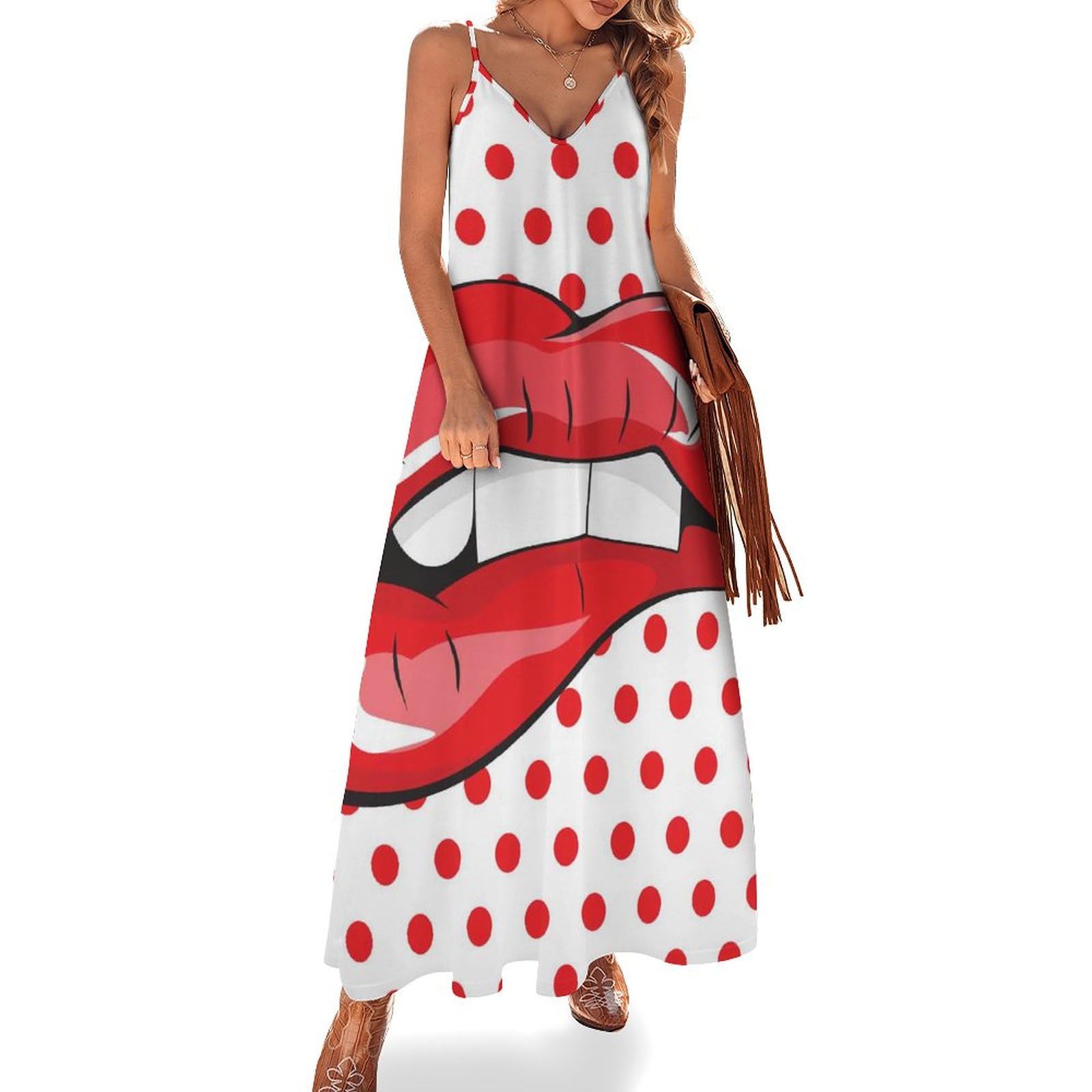 Robe de plage décontracté fluide longue été chic sans manches - 7