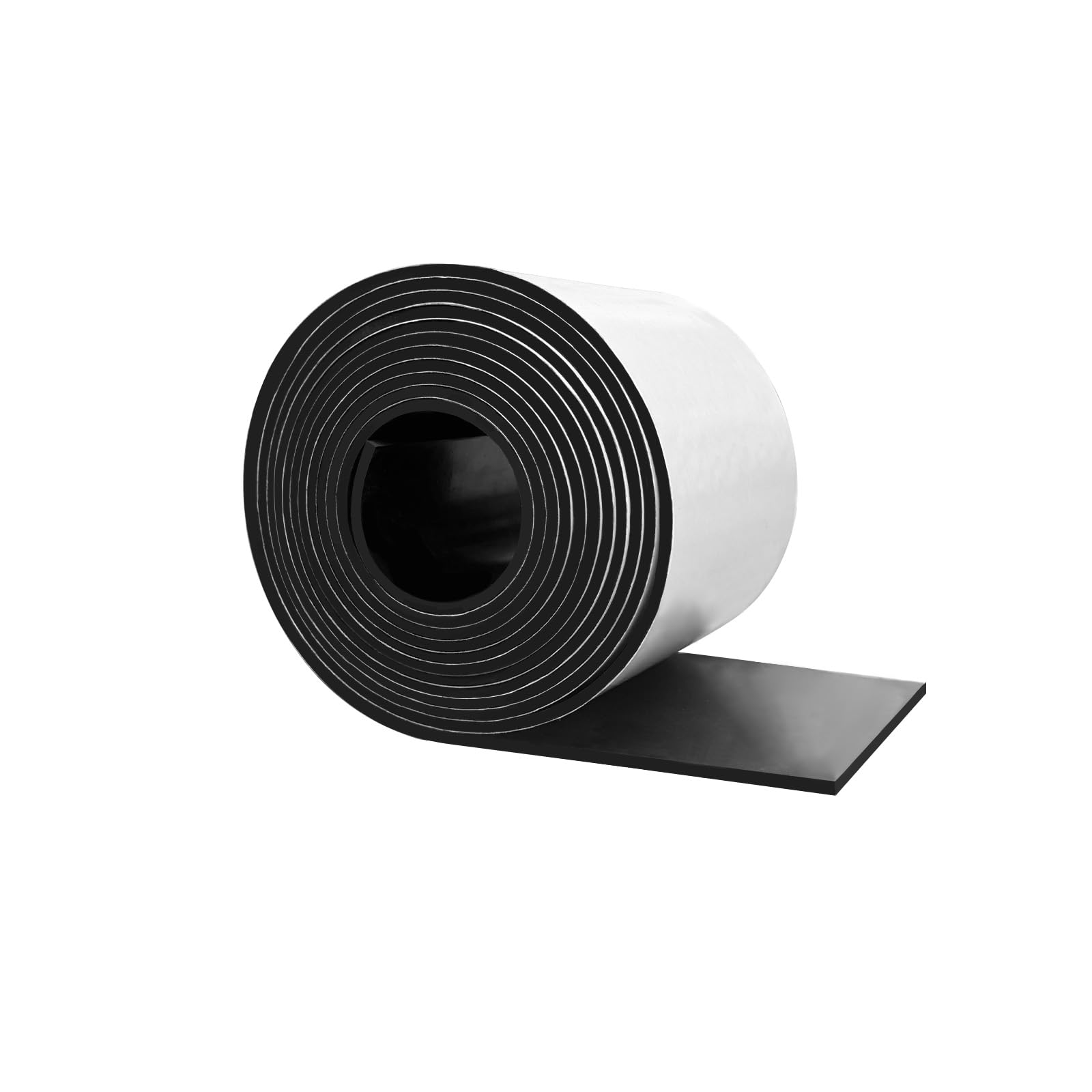 Black Adhesive Rubber Strip, 1/8 (.125)" Thick X 4" Wide X 10'Long, Solid Rubber Roll with Self Adhesive for Anti-Slip, Anti-Vibration, DIY Gaskets,