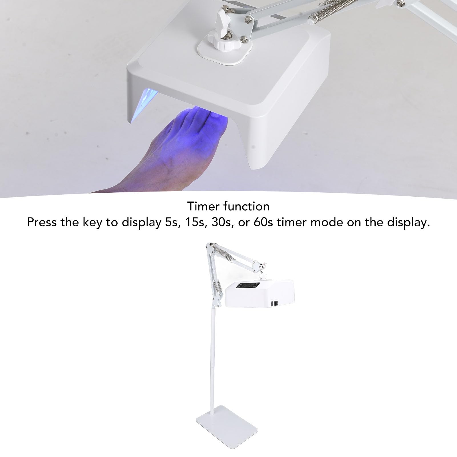 Bewinner Lampada UV per Unghie - Asciugatura Rapida, Luce UV a Polimerizzazione Rapida da 48 W per Unghie in Gel, Lampada UV Professionale per Unghie con Timer, Lampada UV LED per (Spina