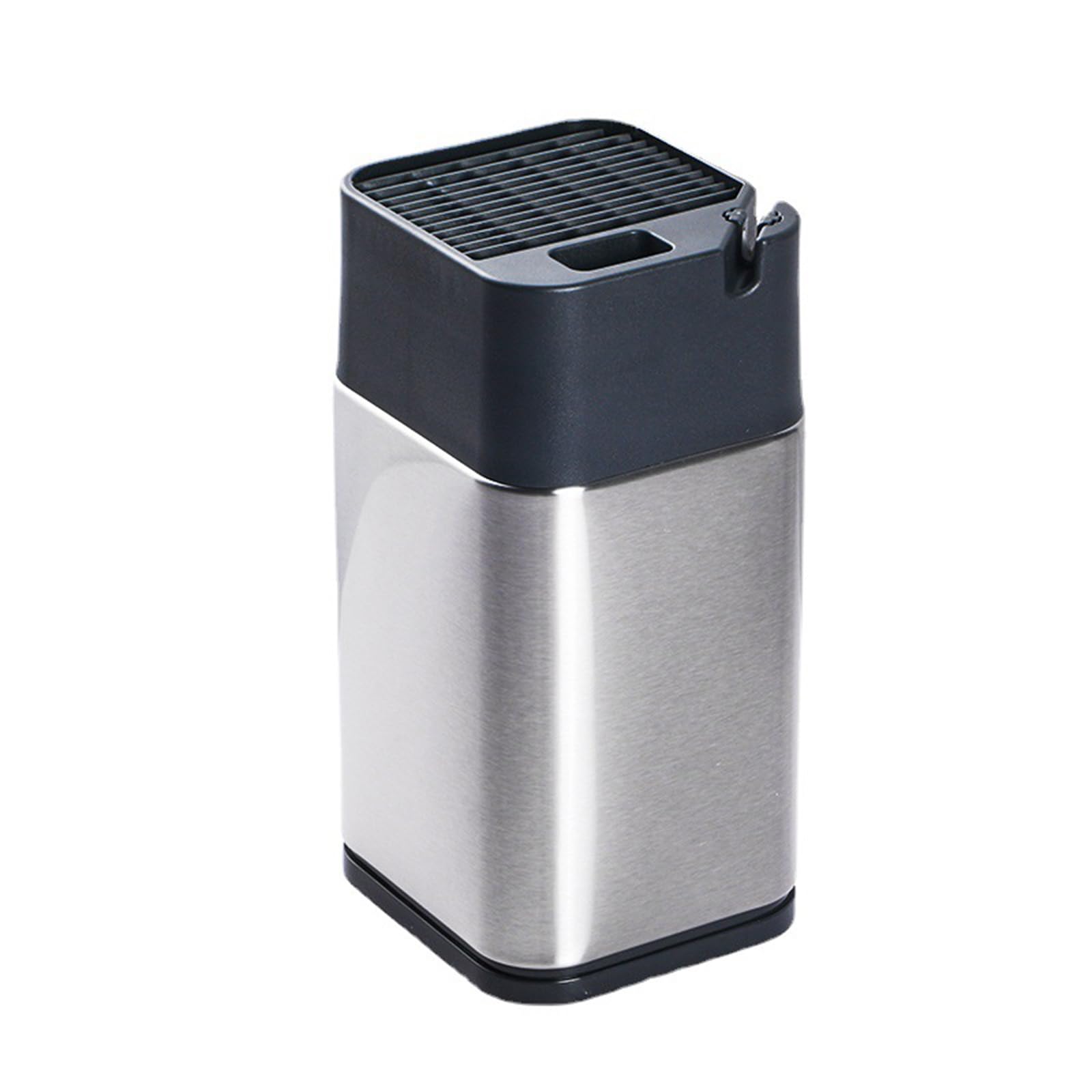 Stainless Steel Knife Block Holder Without Knives, Knife Holder Stand Knife Storage with Scissors Slot Sharpening Slot