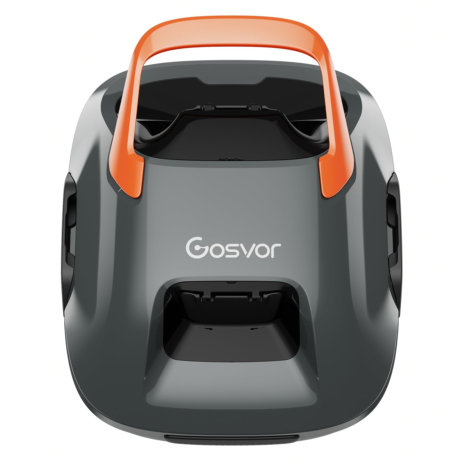 Gosvor (Nuovo 2026) Robot limpiafondos Piscina Sin Cables - Autonomía 90 Min, Autoestacionamiento,para Piscinas hasta 80m², Filtro 180 Micras, Limpiafondos Automático Inalámbrico,Gris-Naranja