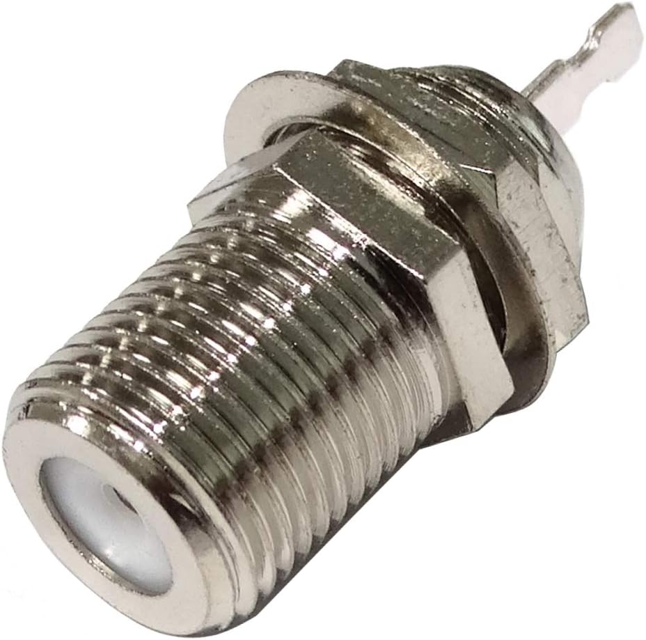 Vecys 5 Pezzi Connettore Coassiale RF Femmina a 4 Fori per Montaggio da