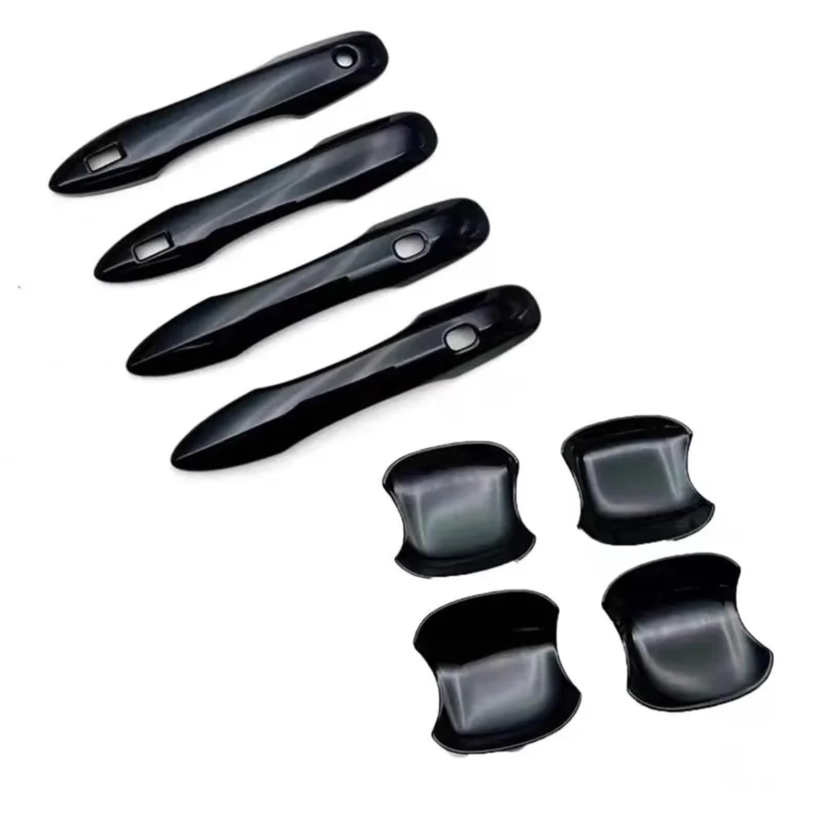 Bqwyedpl Full Set Car Exterior Styling Mouldings Door Handle Bowl Sticker Cover Fit For Toyota Fit For Sienta 2022 2023 Car Door Latch Handle(Full Set)