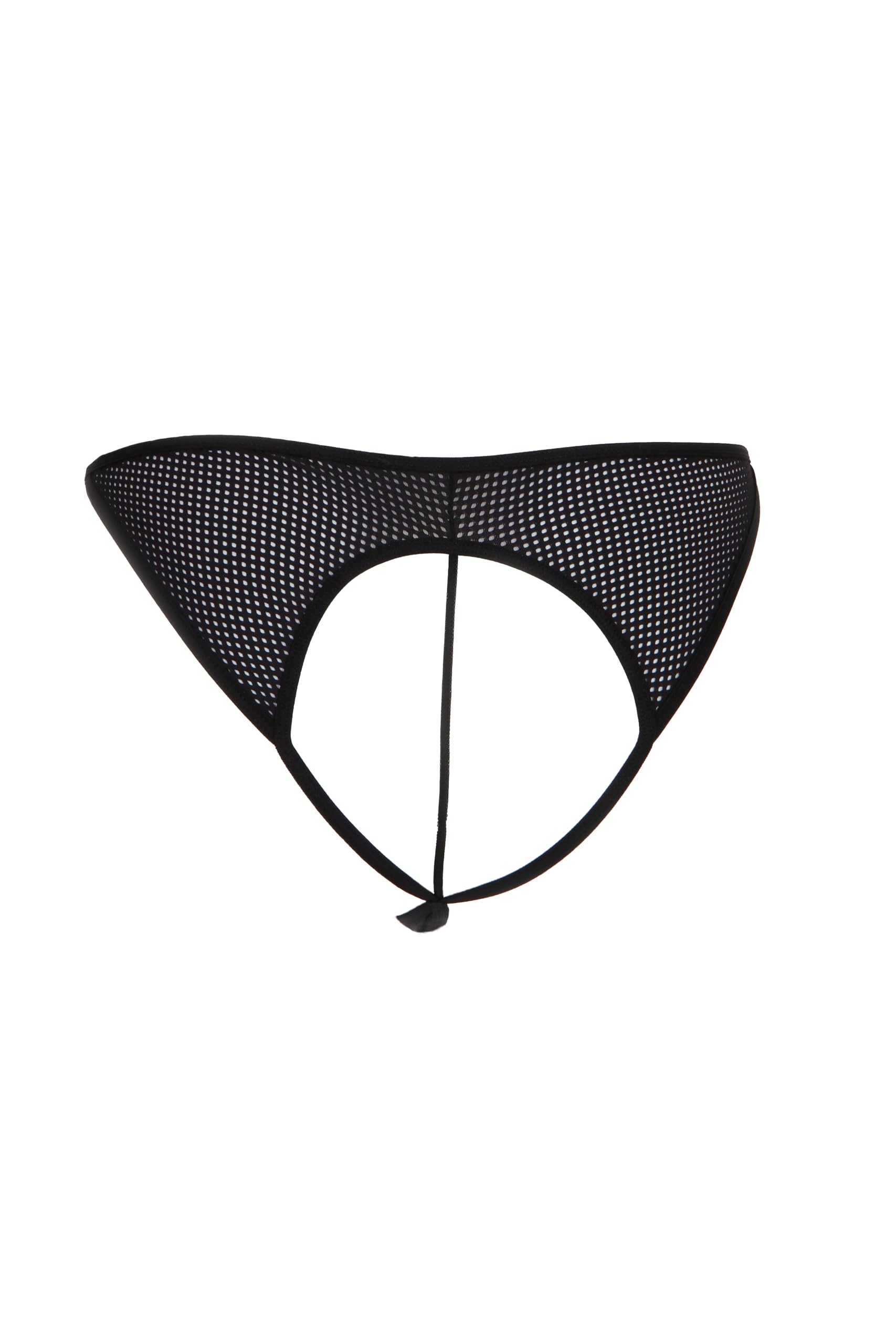 Foly Lingerie - Brasiliana Olivia, Slip Donna Sexy, Stile Brasiliano in Rete Trasparente, Seducente, Nero, Taglia Unica