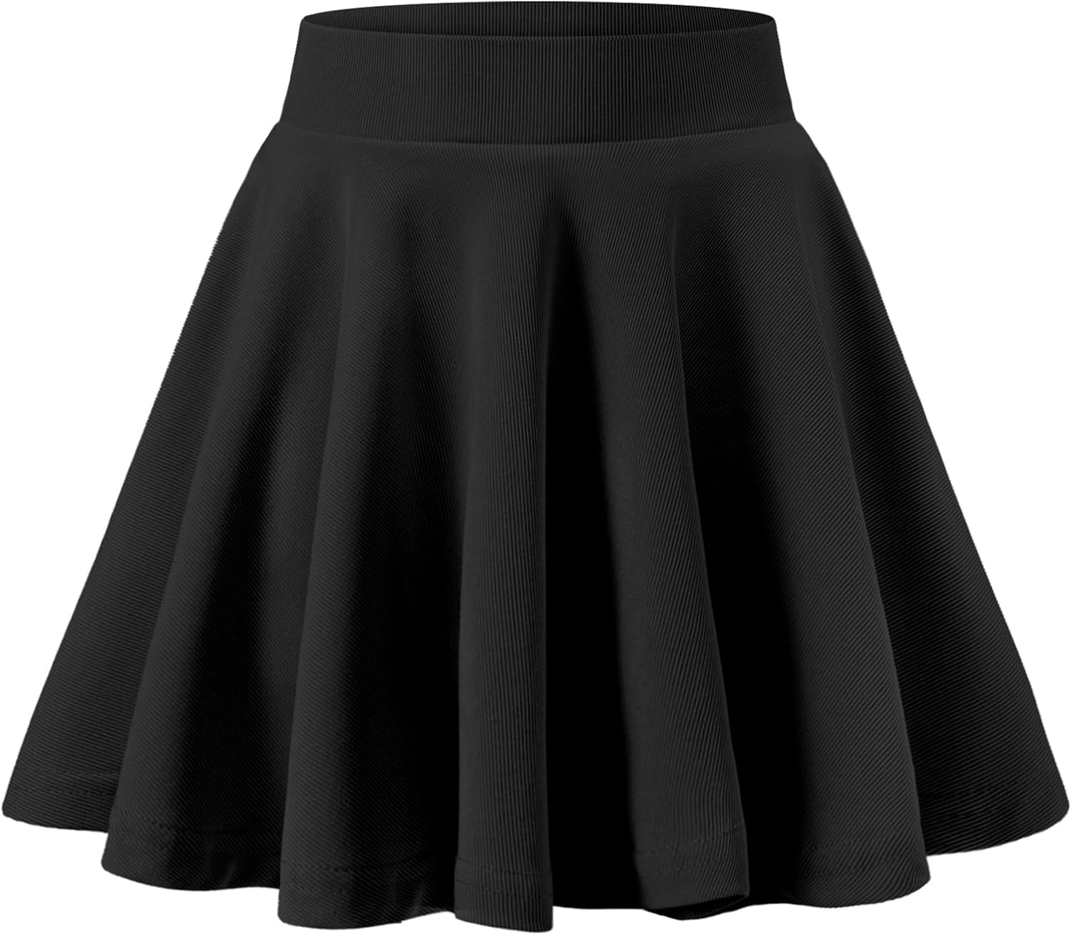 ZUNW Toddler Girls Casual Mini Flared Pleated Skirt Plain Stretch Waist Skater Skirt for Kids Sport Skort, 3-8 Years