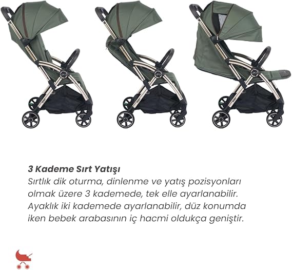 merkür bebe Ruby Kabin Boy Bebek Arabası Yeşil