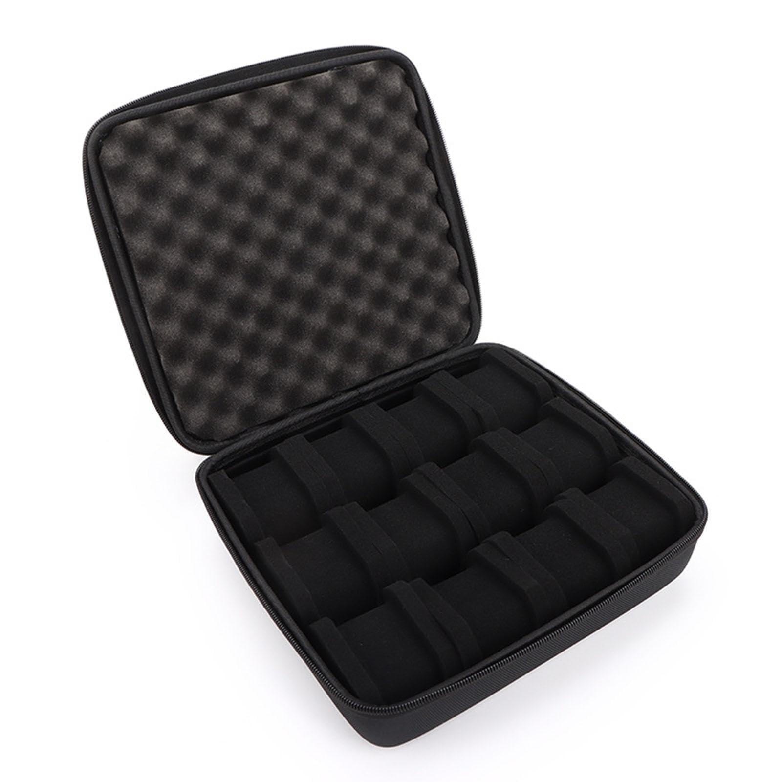 Harilla Étui à Montres à 12 emplacements, Protection Anti-poussière avec Coussins de Rangement pour Montres et Accessoires, Bracelets et connectées.