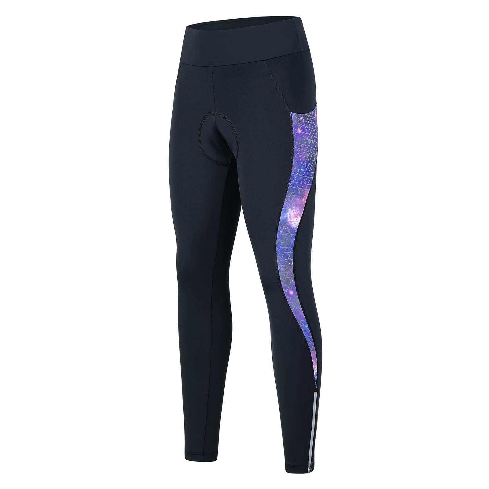 Women's Cycling Pants 3D Padded Compression Tight, Long Bike Bicycle Pants with Wide Waistband