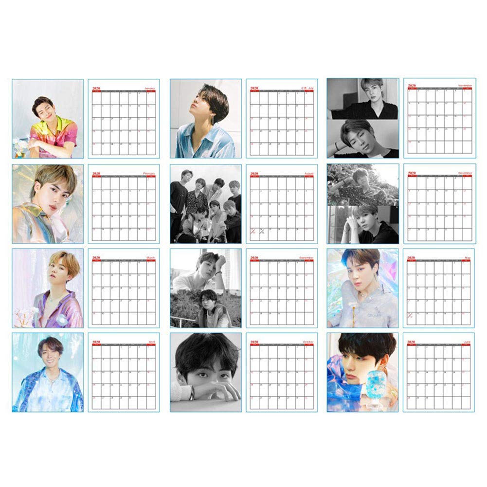 Cotrdocigh Kpop BTS Bangtan Boys 2020 Table Calendar Season Greetings 2020 Official Table Photo Calendar for A.R.M.Y fans.