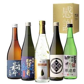 Amazon.co.jp: 日本酒最高ランクの大吟醸720ml 5本セット 4合瓶