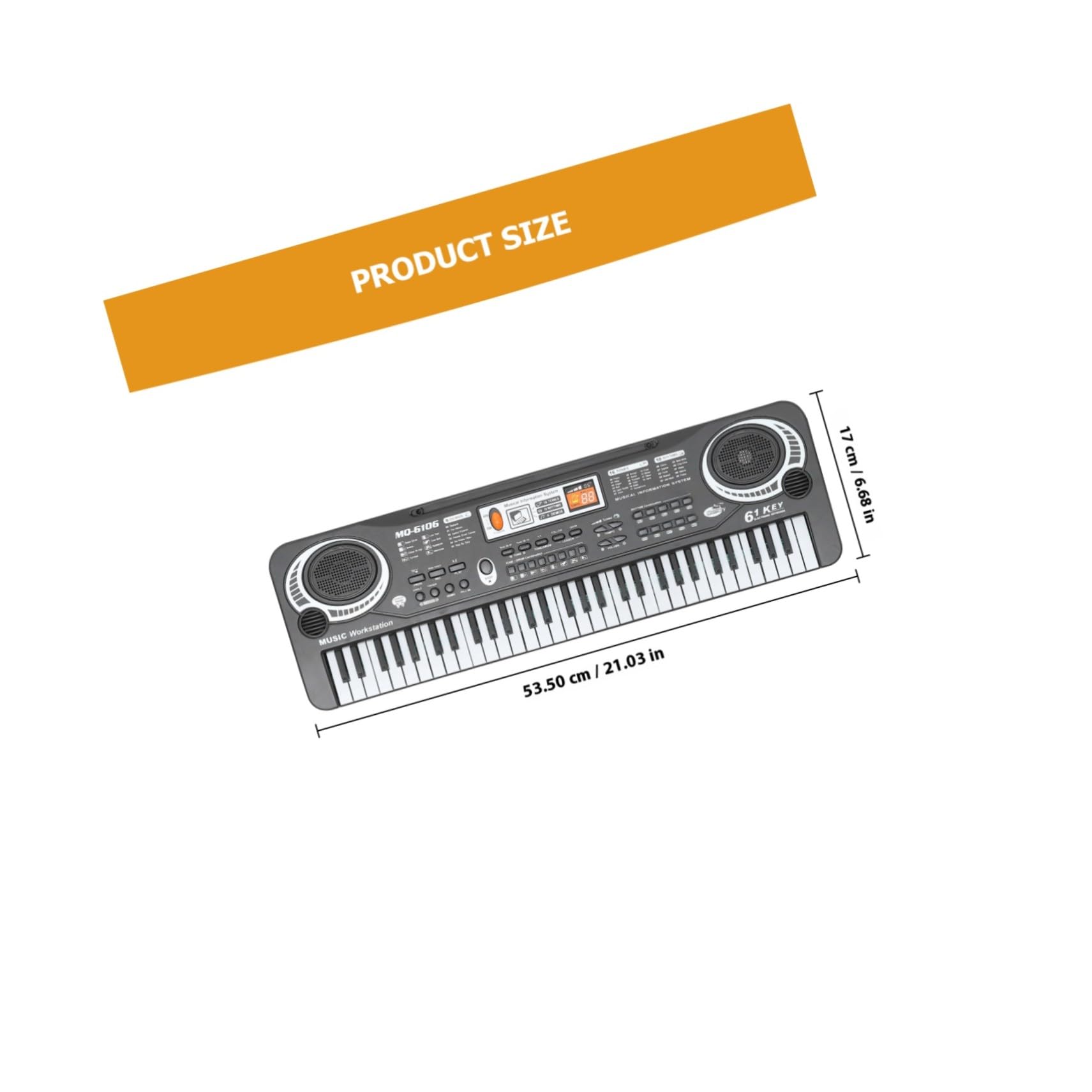 SUPVOX Piano Jouet Électronique Éducatif pour Garçon et Filles 61 Touches Abs Multifonction Améliore Audition Apprentissage Musical Bébé Garçon et Filles