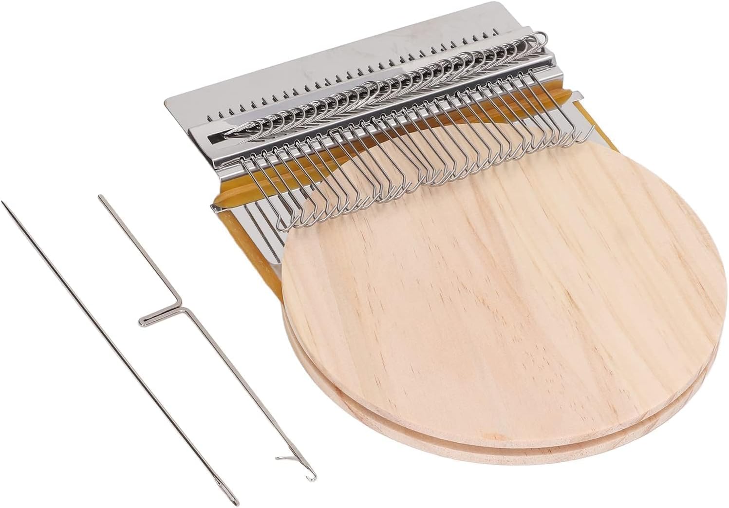 Wooden Darning Loom, 28 Pins Convenient Manual Weaving Loom Type Weave Tool Hand DIY Craft Weaving Repair Tool for Jeans Socks and Clothes