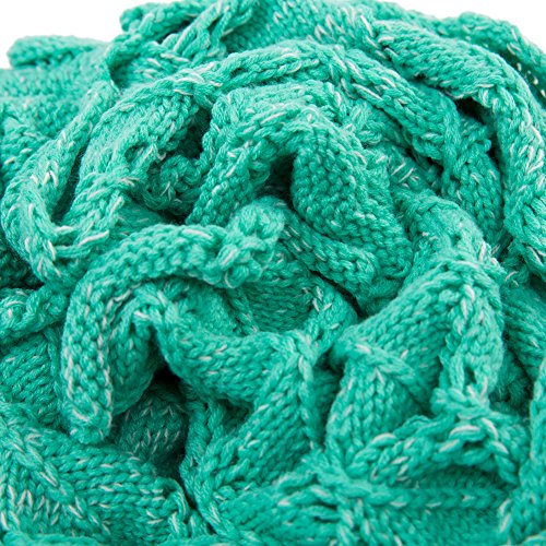 Jr.white Mermaid Tail Blanket For Kids, Hand Crochet Snuggle Mermaid, All Seasons Seatail Sleeping Bag Blanket (Green White) #TOP5