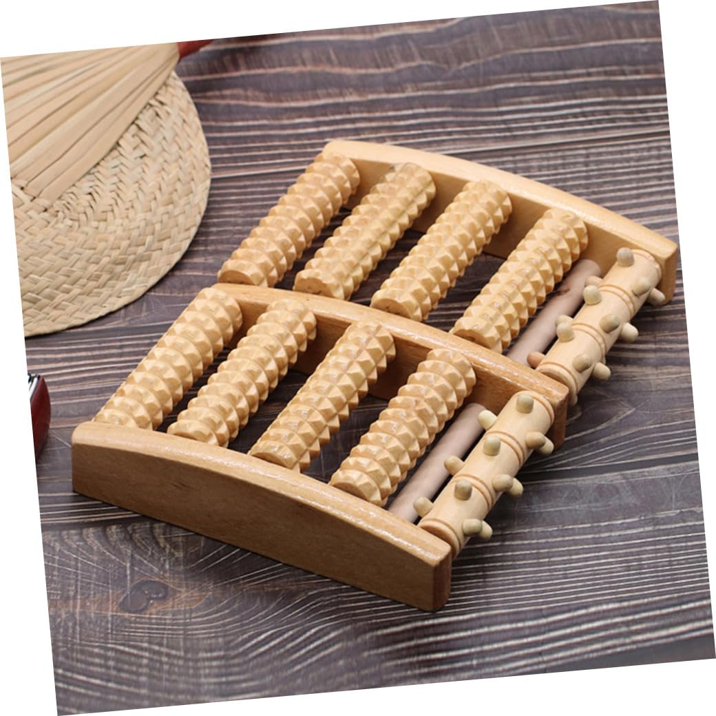 Yardenfun Rodillo de Masaje de Madera para Pies con Diseño de Acupresión Masajeador Manual para Relajación y Pies para y Tensión Hombres y Mujeres