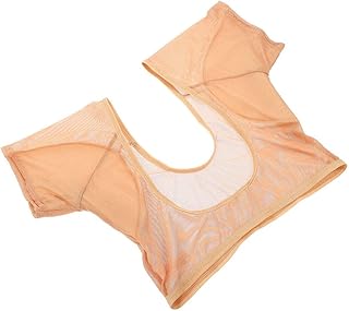 FOMIYES Underarm Sweat Vest Underarm Sweat Vest Sweat Guard Protector Short Sleeve Dress Shield Breathable Sweat Shield Vest Mesh Armpit Pads Skin Color Sweat Vest for Ladies