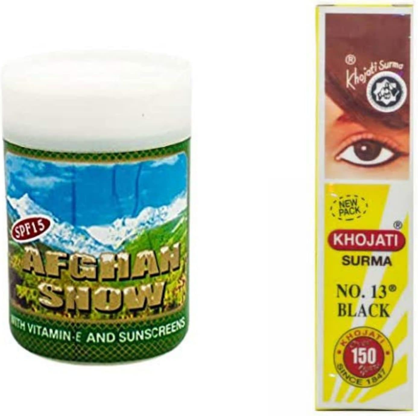 RSINC Afgan Snow Cream-100 gm + Surma/kajal for girls/boys Kadri mark Mamir khaas special surma)