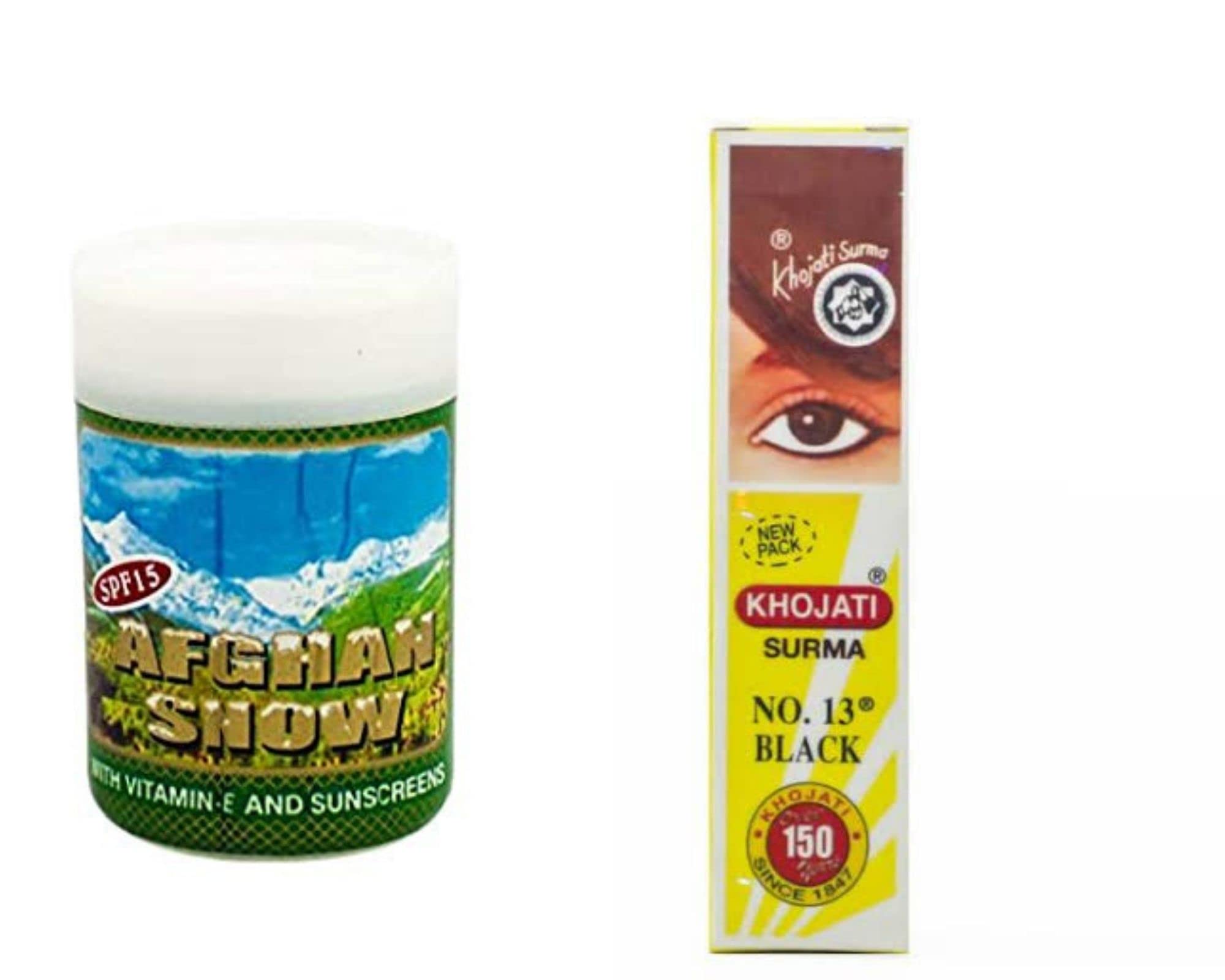 RSINC Afgan Snow Cream-100 gm + Surma/kajal for girls/boys Kadri mark Mamir khaas special surma)