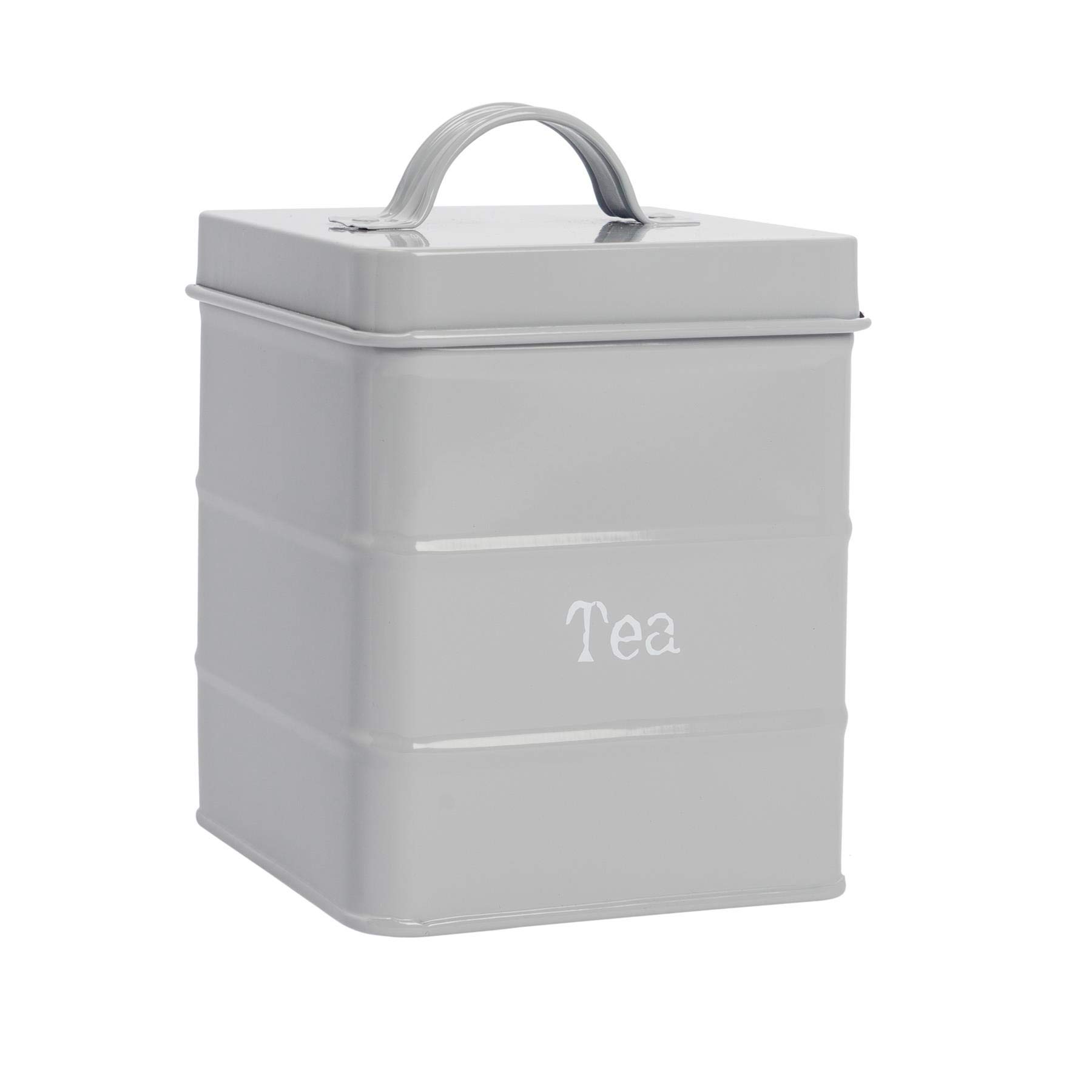 Set De 4 Boîtes De Rangement De Cuisine Vintage - Métal Gris - Pour Thé, Café, Sucre, Biscuits - NEUF