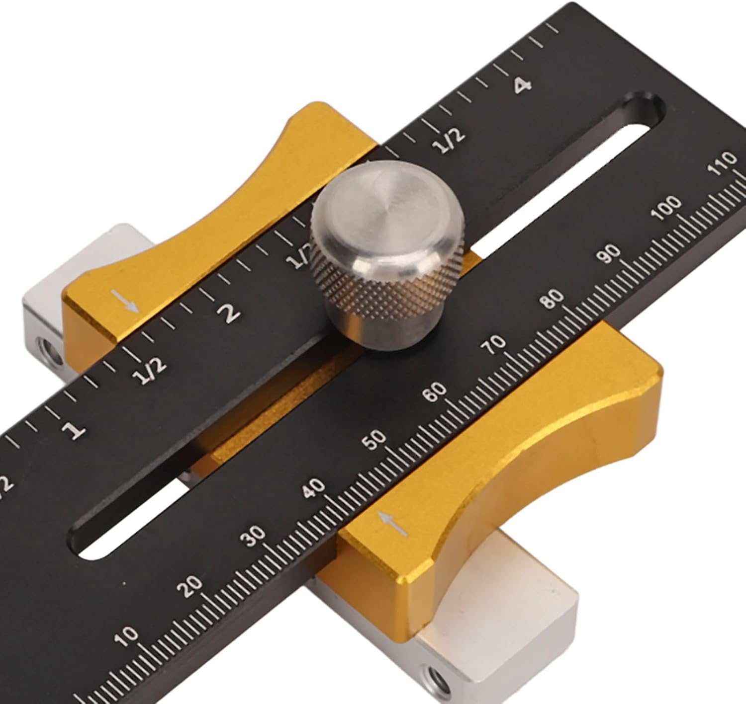 High Wear Adjustable Woodworking Band Saw Calibration Tool Calibrator with Shockproof Dial, Unique Sliding Head Design, Black Stainless Steel Material for Calibrating