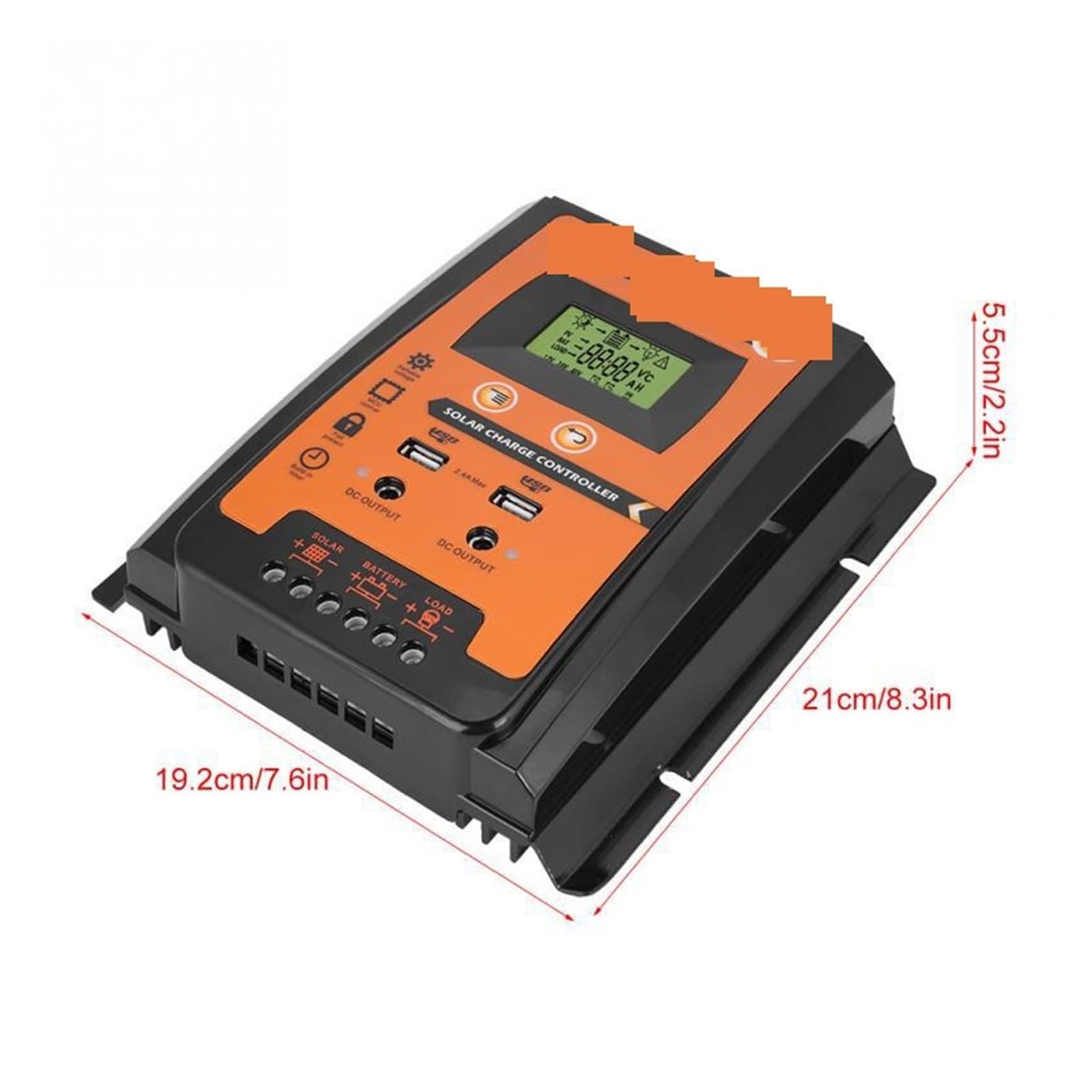Regolatore di Carica Pannello Solare, Regolatore di Carica Solare 12V 24V 30A 50A 70A MPPT Regolatore di Carica Solare Pannello Solare Regolatore Batteria Display LCD Doppio USB(50A)