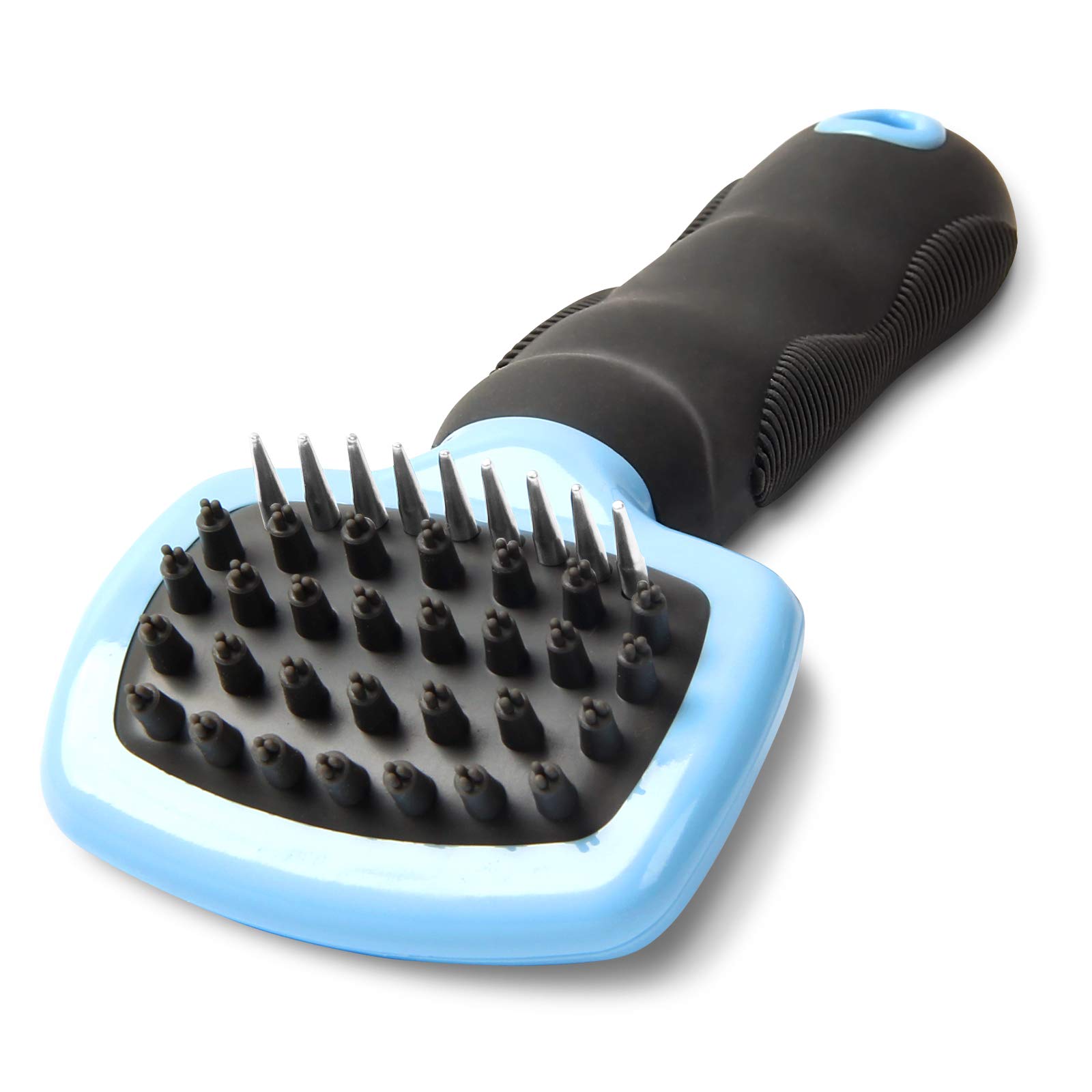 Amazon.com: Premium Dog Brush & Curry Grooming Comb very Gentle Soothing  and Massaging for Dogs, Cats with Short or Long Hair | Soft Rubber Bristles  Shedding/Washing Brush Gently Removes Loose & Shed