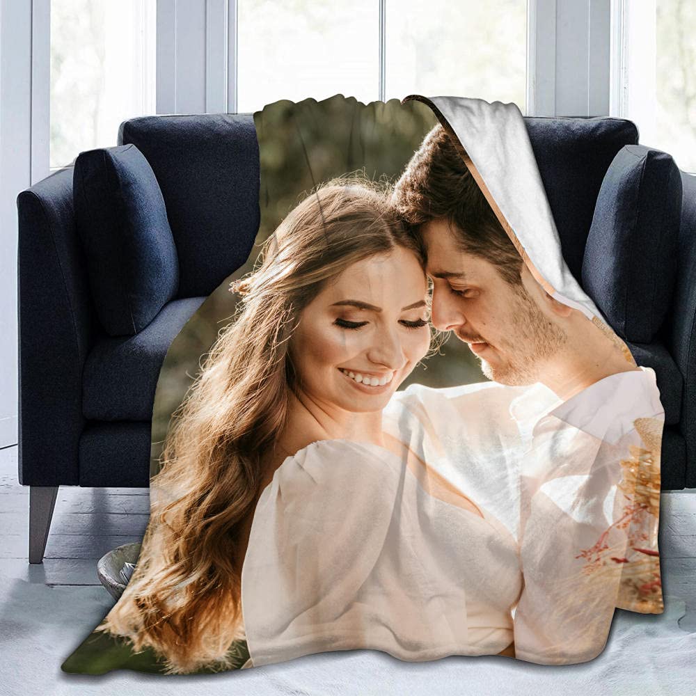 Gudina personalised blanket Custom Blanket with Photos Text.Custom Blanket with 1-9 Photo Collages.Flannel Blankets for Family Birthday Wedding Gift Fits Couch Sofa Bedroom Living Room-180cmX200cm - Image 2