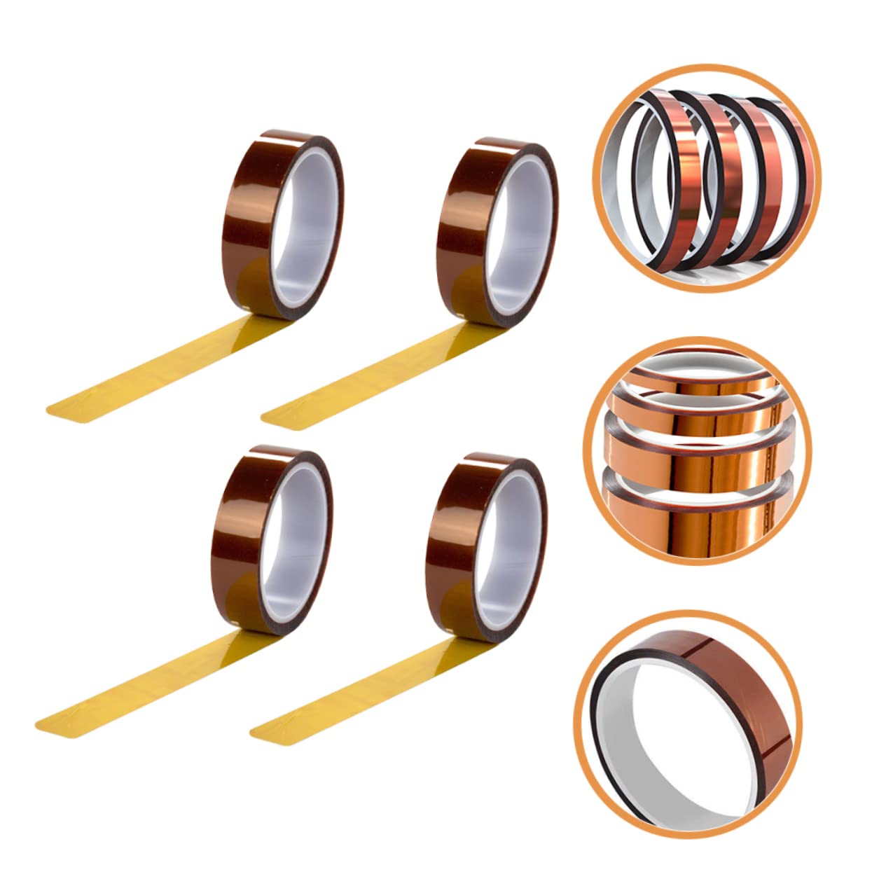 Cabilock 4rolls Double-Sided Heat Resistant Tape High-Grade Adhesive for Electronics Crafting and More for Cellphone and LCD Screen Protection