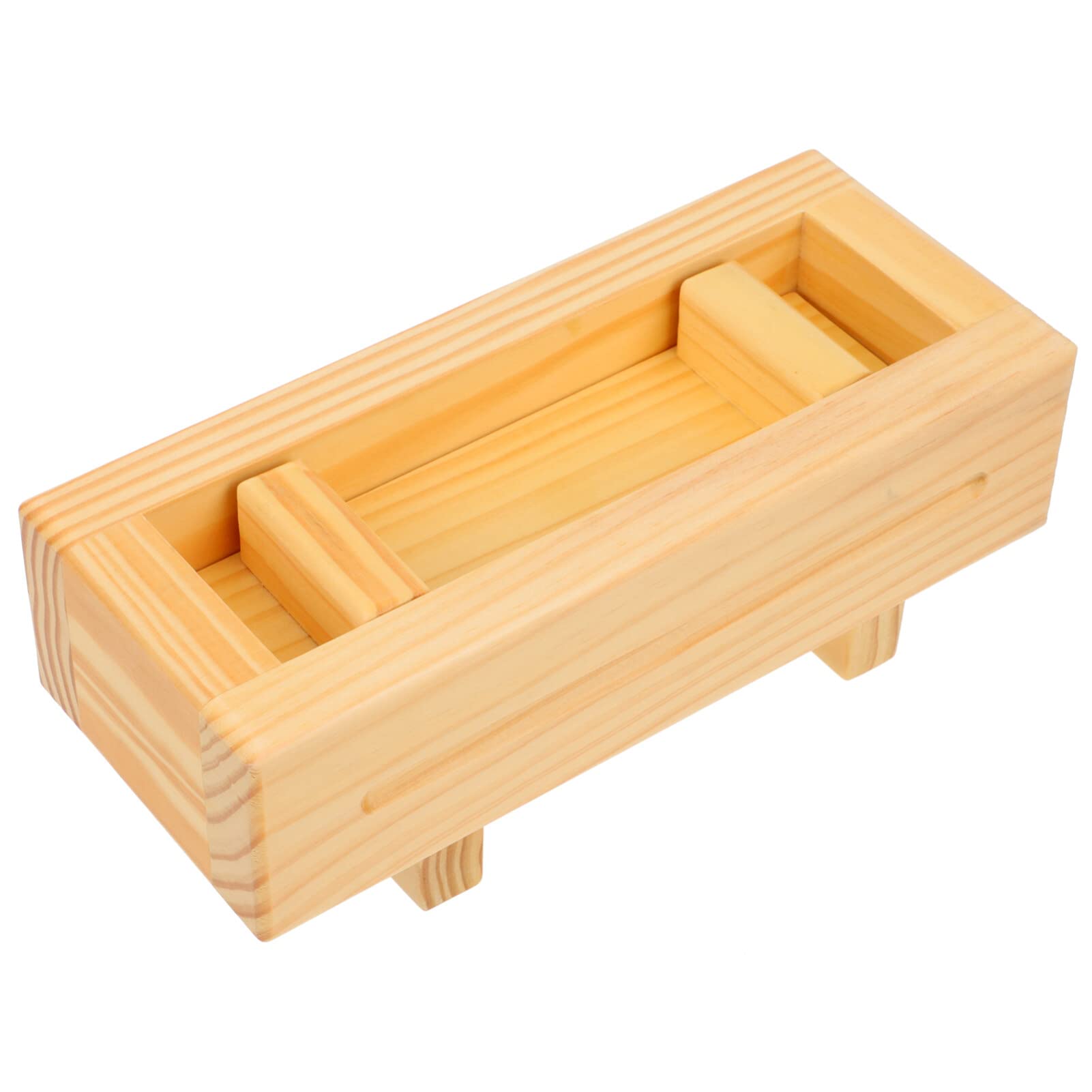 YARNOW Wooden Oshizushi Press Maker Rectangular Sushi Press Mold Oshizushihako Sushi Mold