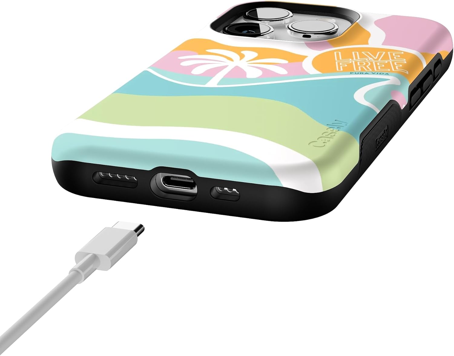 Casely iPhone 15 Pro Case | Pura Vida | Tropical Dreams | Bold Protective Design | Compatible with MagSafe