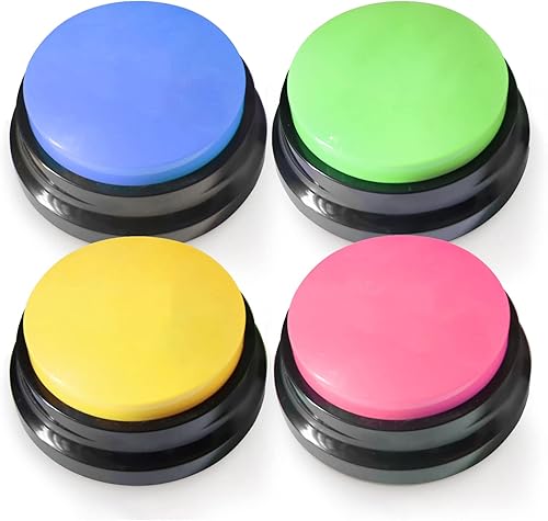 Botón de grabación de voz, botones de perro para comunicación, zumbador de entrenamiento de mascotas, botones grabables interactivos de 30 segundos,