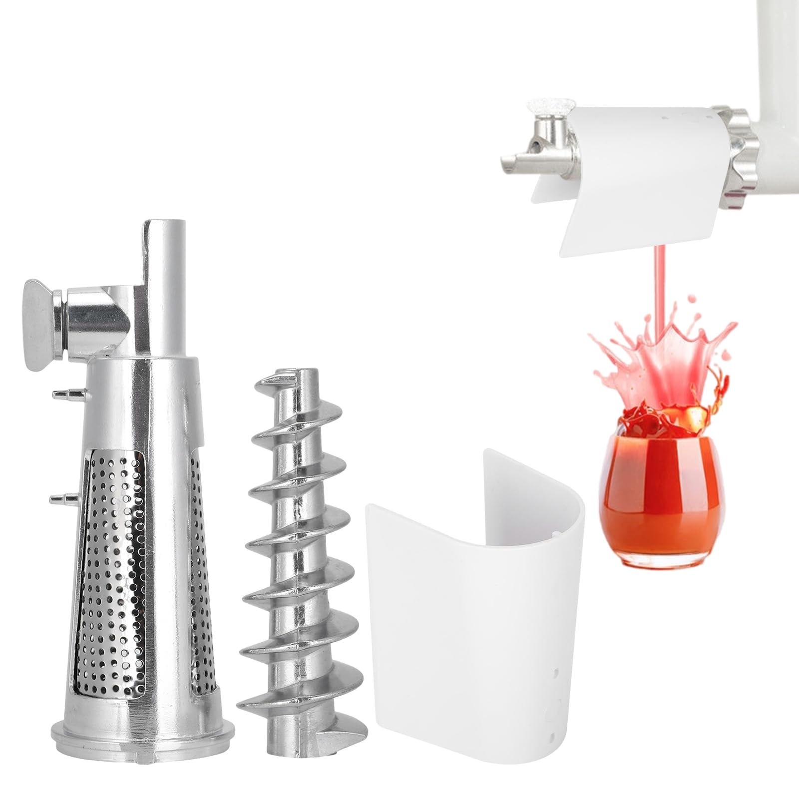 BORDSTRACT Meat Grinder Accessories, Kitchen Aid Mixer Accessories, Tomato Juicer Spiral Shaft Filter Sleeve Blender Stopper, for 5# Meat Grinder