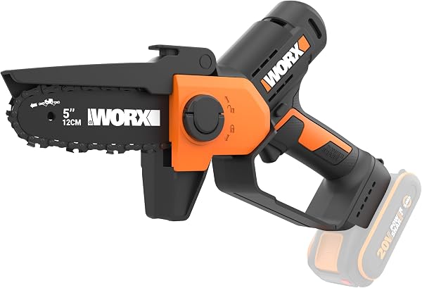 Mini tronçonneuse sans fil 20V, guide 12 cm, élagage une main, 1,8 kg, sans batterie