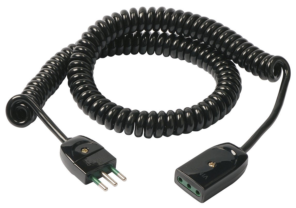 Удлинительный кабель Vimar 0P32352, выдвижной, 3G0.75, 5 м, черный.