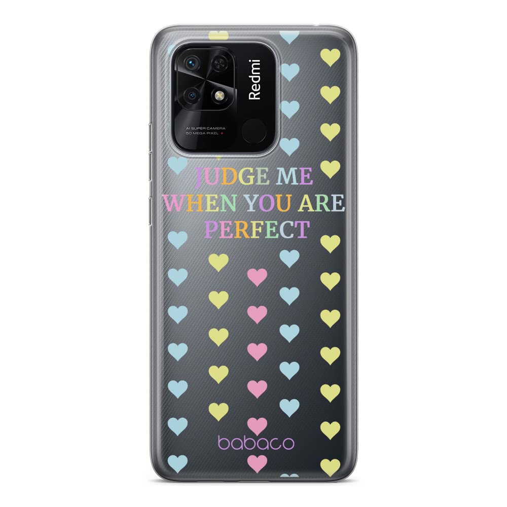 Babaco ERT GROUP mobile phone case for Xiaomi REDMI 10C original and officially Licensed pattern Judge me 001 optimally adapted to the shape of the mobile phone, partially transparent