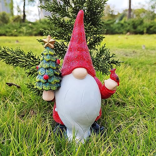 Starnearby Gartenzwerg Mittelfinger Gartenfigur, Lustig Zwerg aus Kunstharz, Gartenwichtel mit Rot Mütze, Gartendeko für Draußen Wetterfest – Bild 4