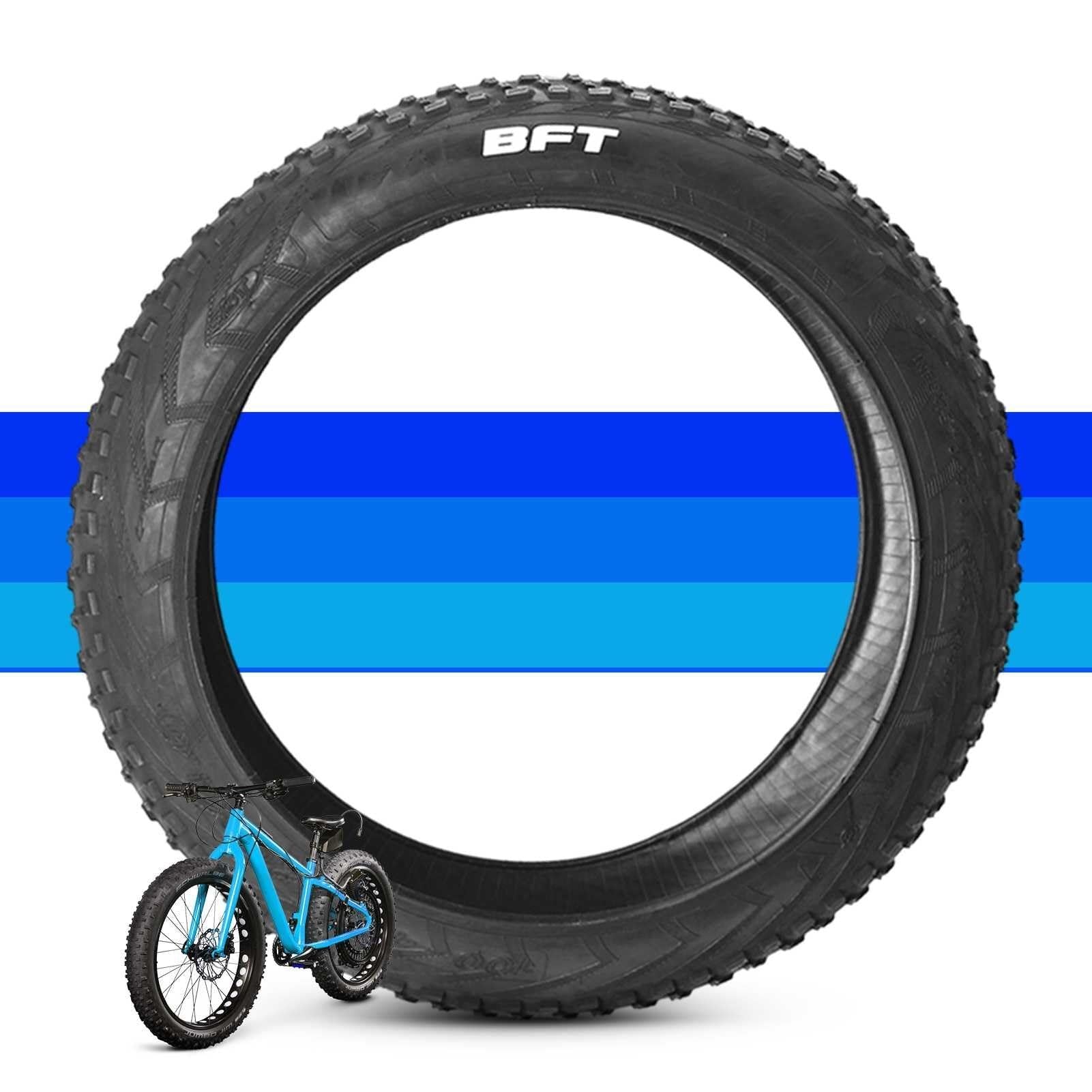 20x4.0 Opona Fat Bike do Roweru Elektrycznego i Śniegu Wszystkie Nawierzchnie Agresywny Bieżnik 20-4.0 Samoczyszczący 20 4.0 Duża Objętość Ochrona przed Przebiciami(20x4.0)