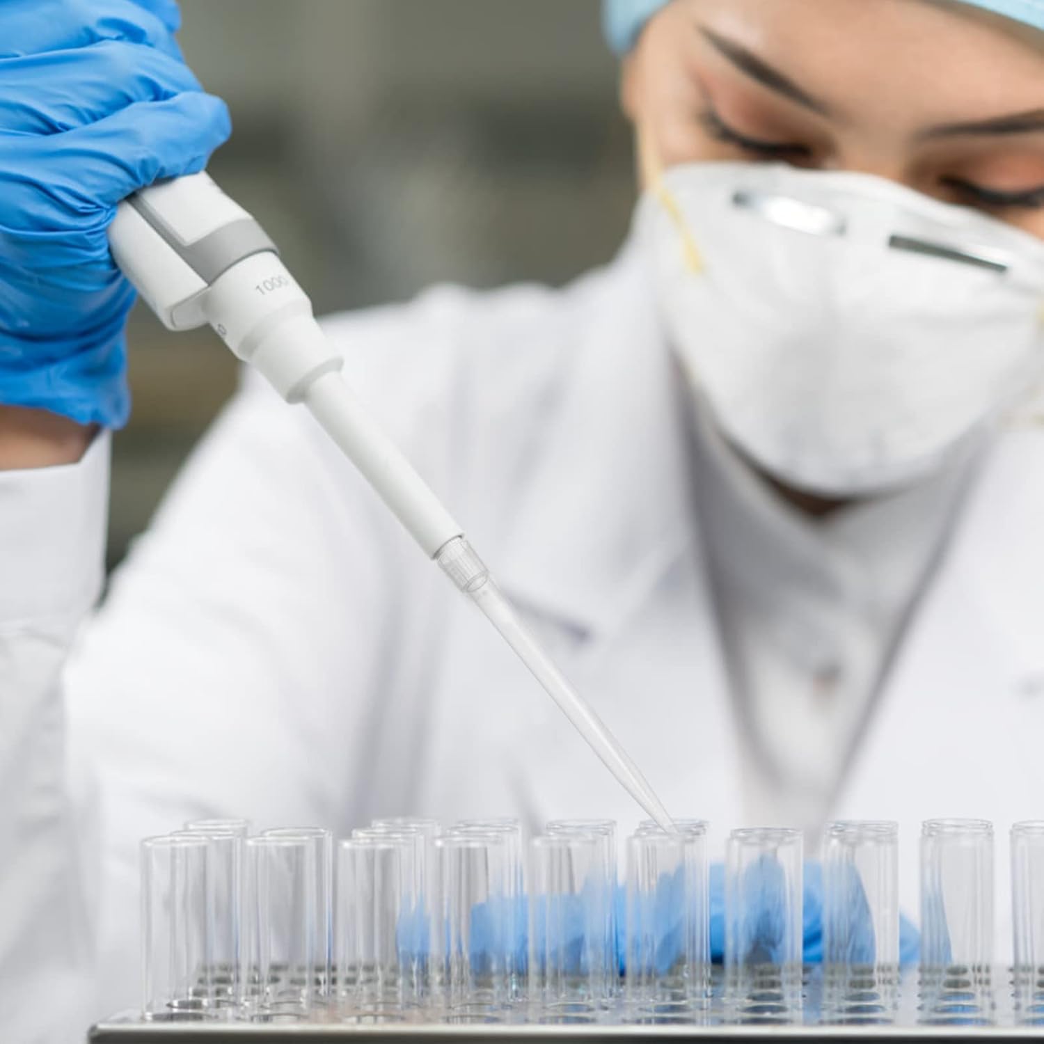 300pcs Pipettor Tips Pipette Nozzle Liquid Pipette Tips for Lab Analysis