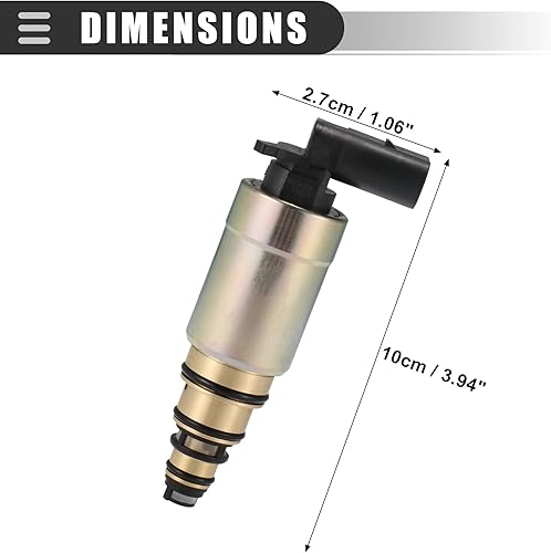Miniatura 3 de Motoforti Electroválvula de compresor de CA, para Audi TT 2008-2010, plástico metálico, DCS17E DCW17E 1K0820803N, tono negro plateado tono dorado