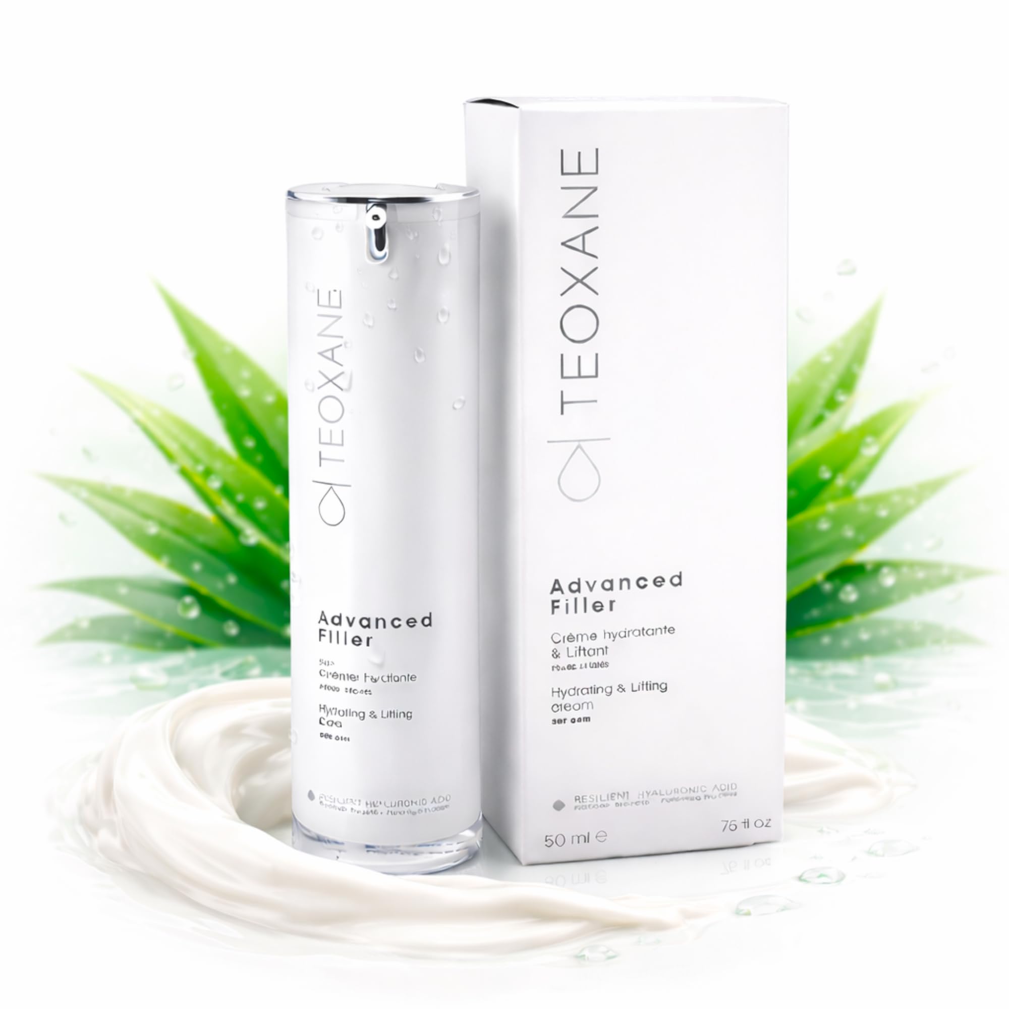 TEOXANE Advanced Filler Creme trockene Haut – Hyaluron Gesichtscreme Anti Aging, feuchtigkeitsspendende Faltencreme, aufpolsternde Gesichtspflege, regenerierende Dermokosmetik, MATRIXYL 3000, 50ml