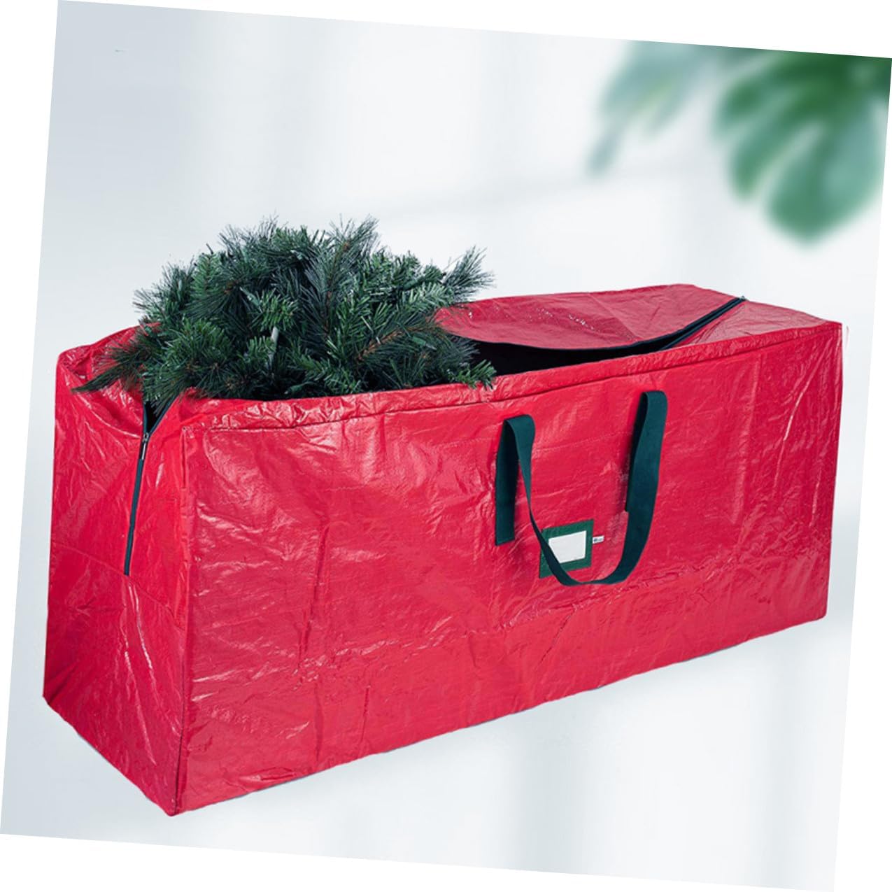 Christmas Tree Storage Bag Large 135x34x68cm Red Dustproof Holiday Tree Container with Handles for Home Organization and Xmas Decoration Storage