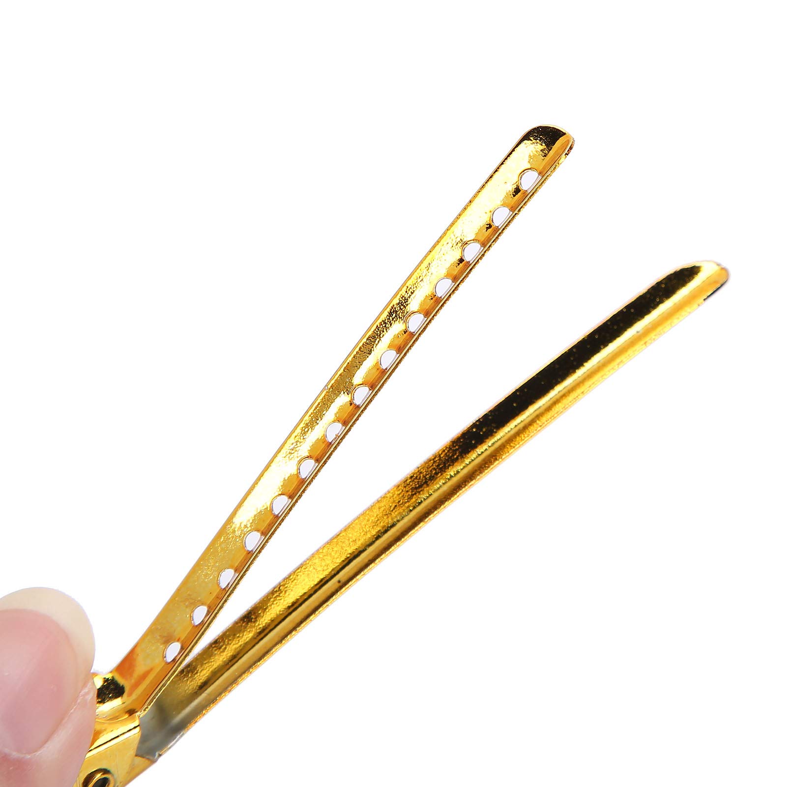 Pinzas para seccionar el Cabello, Pinzas para el Cabello de Pico de Pato, no se oxidan fácilmente, resortes Gruesos, Pinzas para rizos de peluquería para Mujeres para peluquería