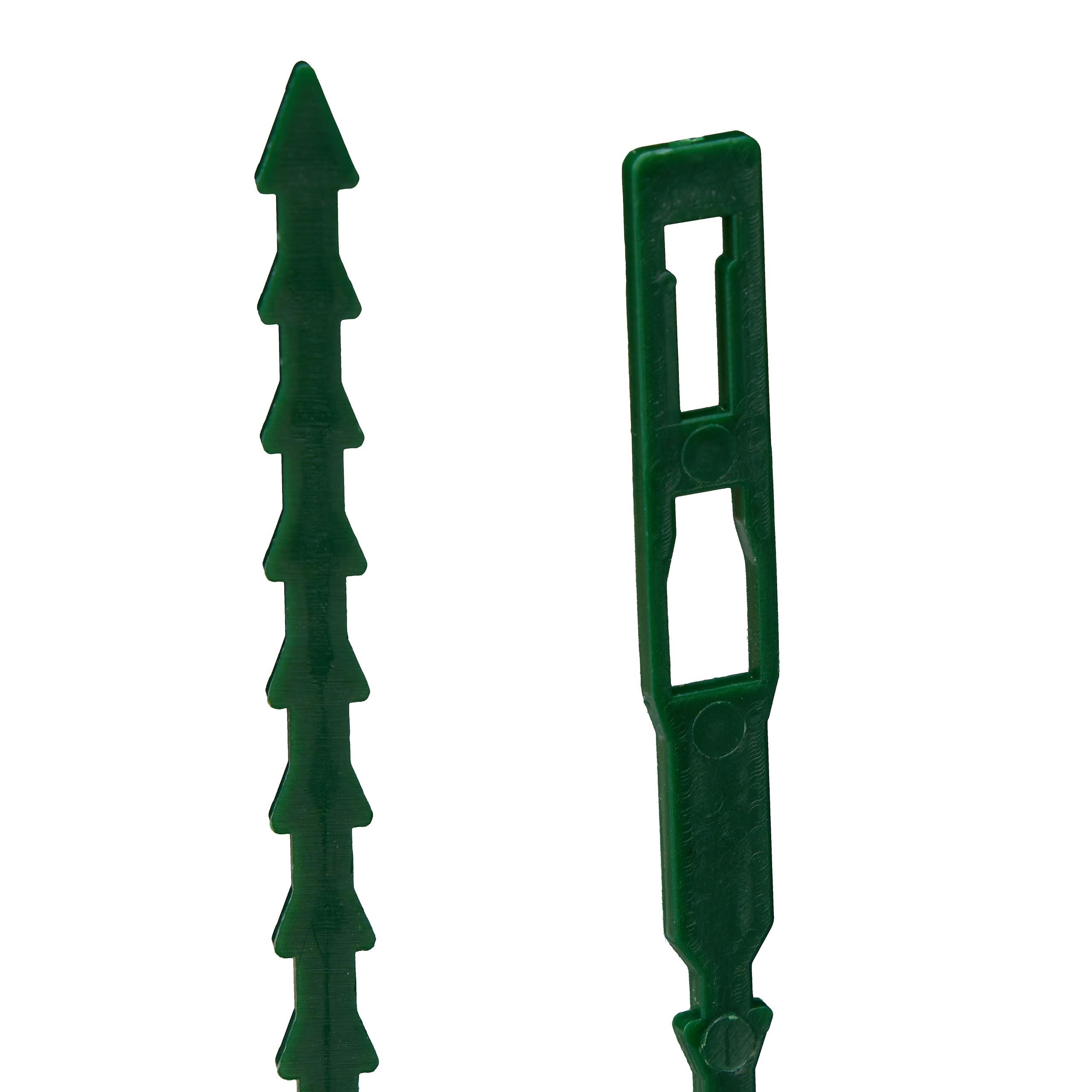Relaxdays Opaski do roślin, zestaw 200 sztuk, 17 cm, regulowany uchwyt na rośliny, wielokrotnego użytku, do mocowania roślin, zielone