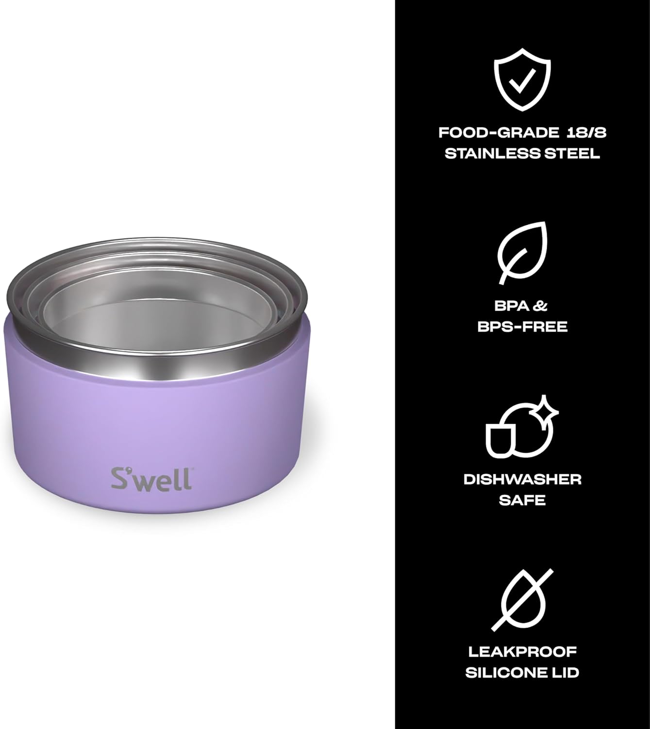 S'well Stainless Steel Food Canister Set Of Three, 10oz, 16oz, and 24oz, Pastel Paradise, Single Walled Durable Construction, BPA Free, Dishwasher Safe - Image 3